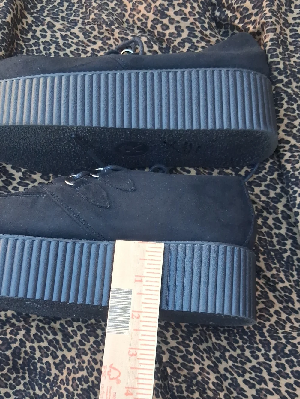Black Suede Platform Lace-Up Men's Shoes